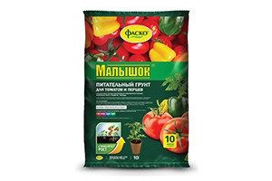 Грунт для томатов и перцев 10л Малышок 5/200 Фаско