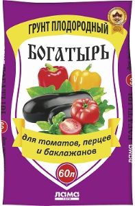 Грунт для томатов и перцев, баклажанов 60л Богатырь 1/45 Лама-торф