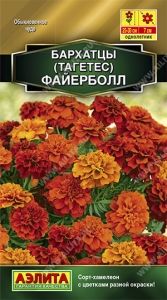 Бархатцы (Тагетес) откл. Файерболл 5шт 25-30см (Аэлита)