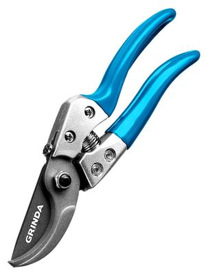 Секатор GRINDA Р-25, Секатор с эргономичными алюминиевыми рукоятками, плоскостной, 200 мм.