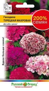 Гвоздика Махровая смесь турецкая 1г Дв 60см (НК) 200%