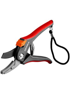 Секатор GRINDA G-28, Секатор с двухкомпонентными рукоятками, контактный, 205 мм.