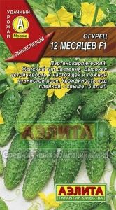 Огурец 12 месяцев F1 0,25гр Парт Ранн (Аэлита)