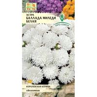 Астра Баллада Миледи Белая карликовая 0,1г Одн 25см (Евро-сем)