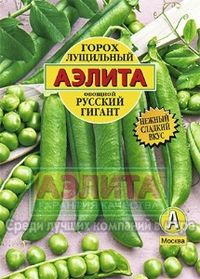 Горох Русский Гигант лущильный 25г Ср (Аэлита) б/ф