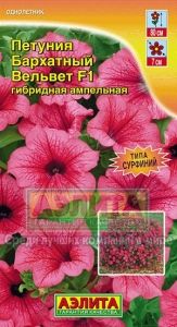 Петуния Бархатный Вельвет F1 ампельная 5шт Одн 25см (Аэлита)