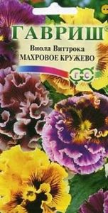 Виола (Анютины глазки) Махровое кружево Виттрока 0,1г Дв смесь 25см (Гавриш)