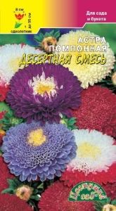 Астра Десертная помпонная 0.3г Одн смесь 55см (Цвет сад)