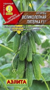 Огурец Великолепная пятерка F1 0,25г Парт Ранн (Аэлита)