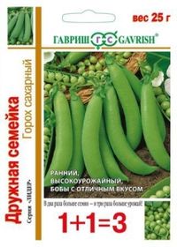 Горох Дружная семейка сахарный 25г Ранн (Гавриш) 1+1